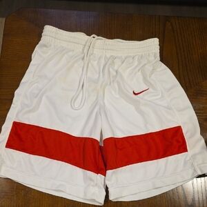 Nike Men's Athletic Shorts in White and Red